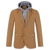 Abnehmbarer kleiner Anzug mit Nähten und Hut, lässige Anzugjacke mit zwei Knöpfen für Herren, Übergröße 6XL