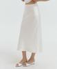 LUCIR ZU Flow Satin Long Skirt (Cream)