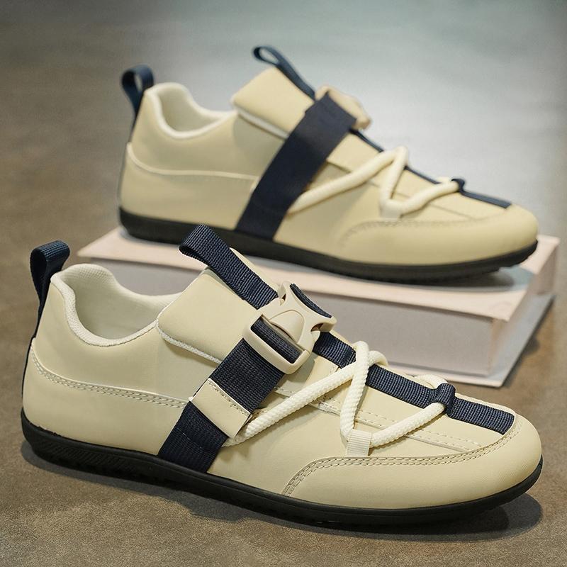 Fashion PU Leather Casual Shoes For Man Summer Flat Casual Sneaker Man Buckle Original Designer Men's Shoes Zapatos Para Hombre