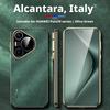 Luxury Premium Genuine Leather Phone Case For Huawei Pura 80 70 Pro Pro+ Ultra Lens Protector Bracket Full Protection Cover