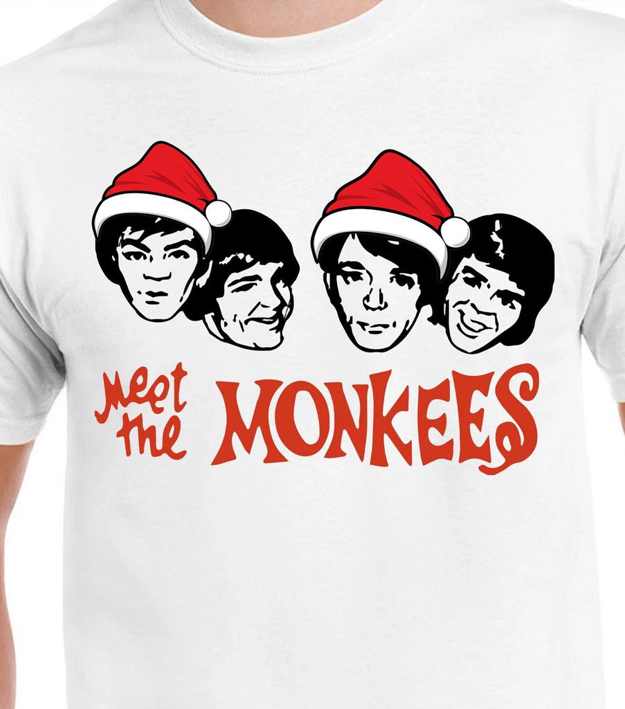 meet The Monkees CHRISTMAS white T-shirt Unisex All sizes XX699