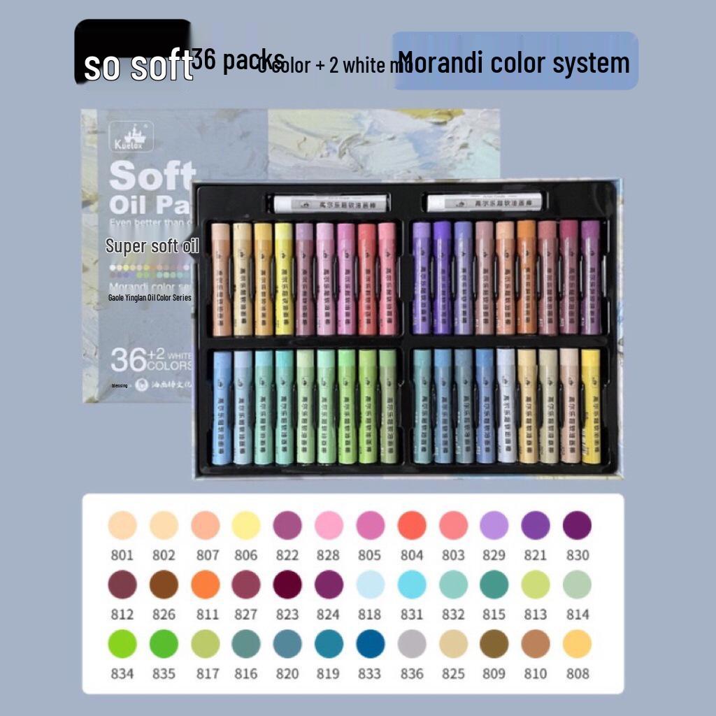 Gaole Super Soft Oil Pastels - Full Set (24/48 Colors), Classic Macaron for Kids, DIY Heavy Color Sticks
