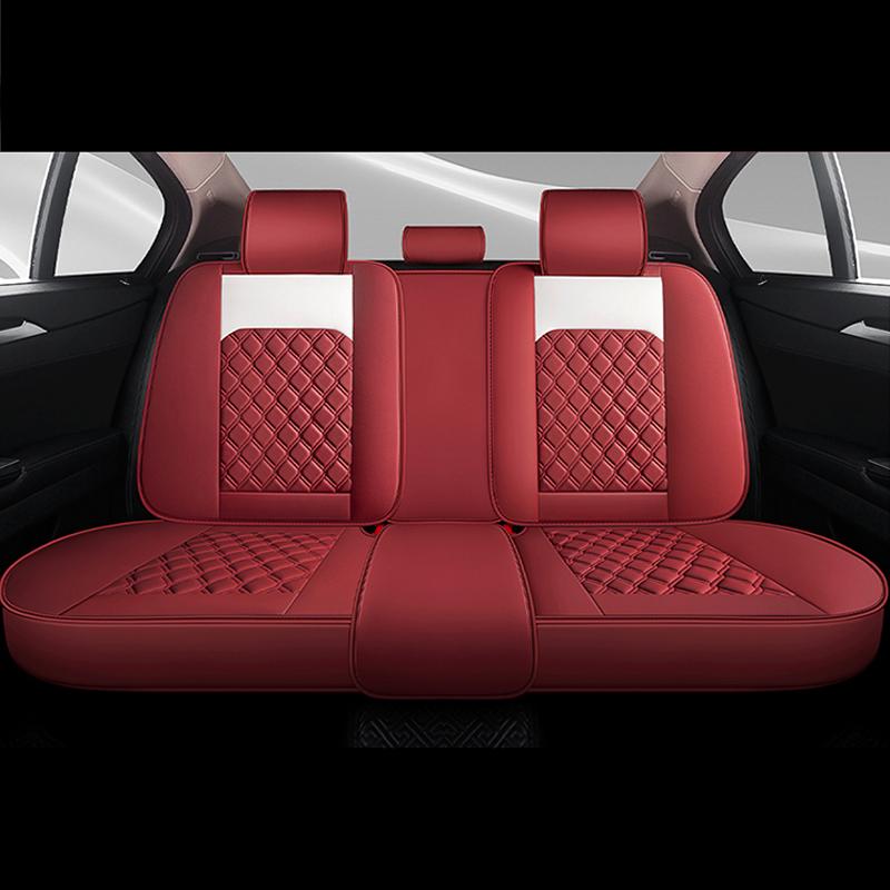 Cartoon Faux Leather Car Seat Covers for SUV Pick-up Truck Sedan Universal Breathable Anti-Slip Driver Seat Cushion (Full Seat)