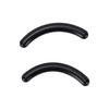 50 Pcs Eyelash Curler Refill Pads Silicone Rubber Curler Replacement Refill Pads with Clear Storage Box Black
