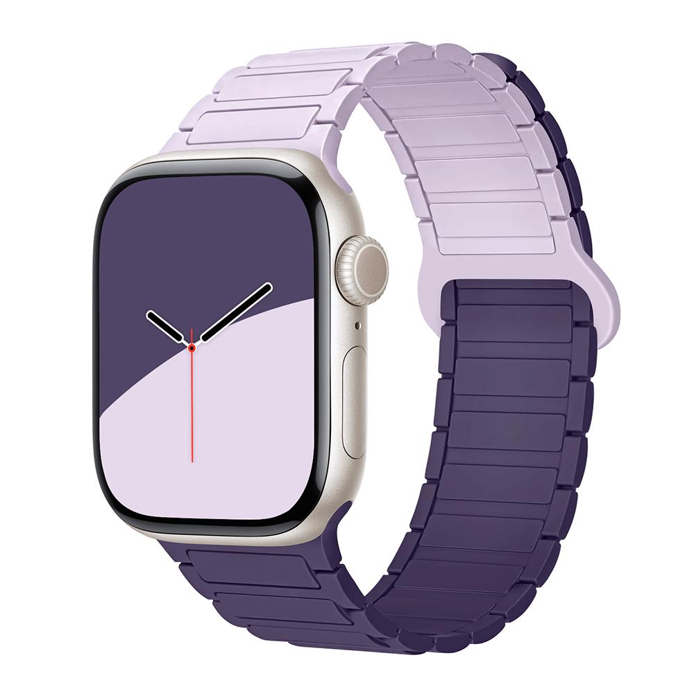 Magnetic Silicone Strap for Apple Watch Band Ultra 2/3 49mm 44mm 40mm 42mm 46mm 41mm 45mm Bracelet IWatch Series 11 10 9 8 7 6 SE 5 4 Correa