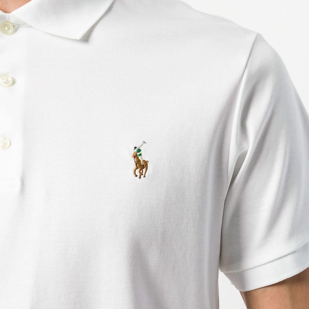 Polo Ralph Lauren SS22 Logo Embroidered Solid Short Sleeve Polo Shirt Men Tops White 710685514-001