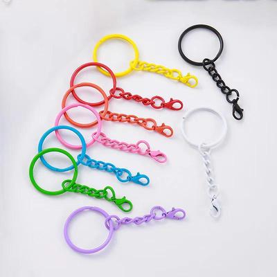 DIY Bunter Emaille Schlüsselanhänger mit Karabinerverschluss - Kreatives Schmuck-Puppen-Accessoire