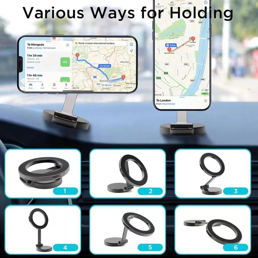 Universal Magnetic Phone Mount Car Dashboard Stand iPhone Android Compatible