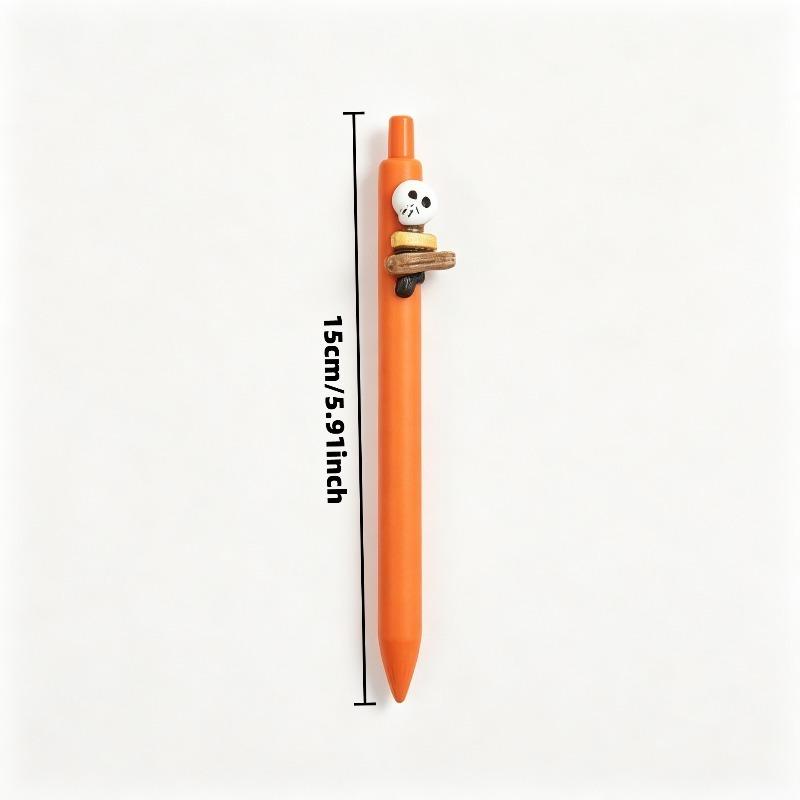 21Pcs Halloween Assorted Character Topper Writing Pens, Back to School Season Student Stationery, Spooky Festive Holiday themed Decorative Pen Set Ran