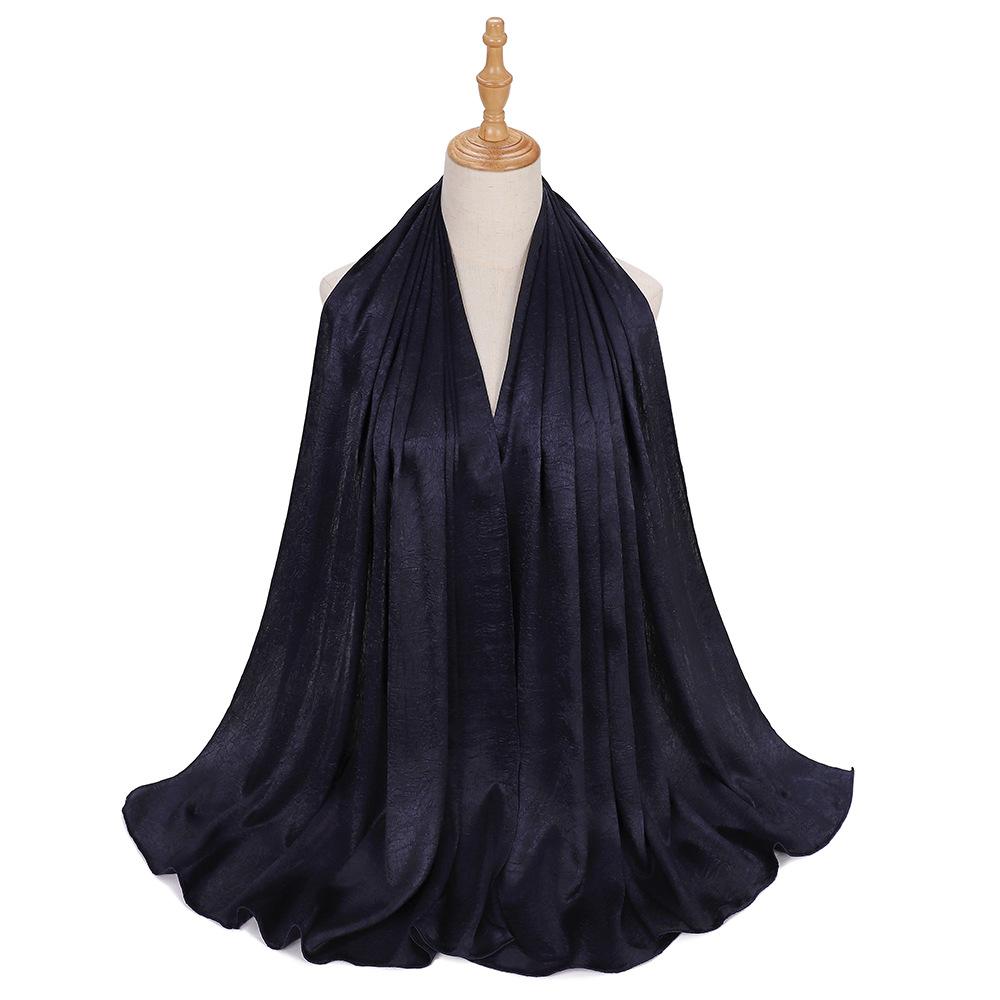 Malaysia's New Imitation Silk Smooth Satin Long Scarf Women's Shawl Head Scarves