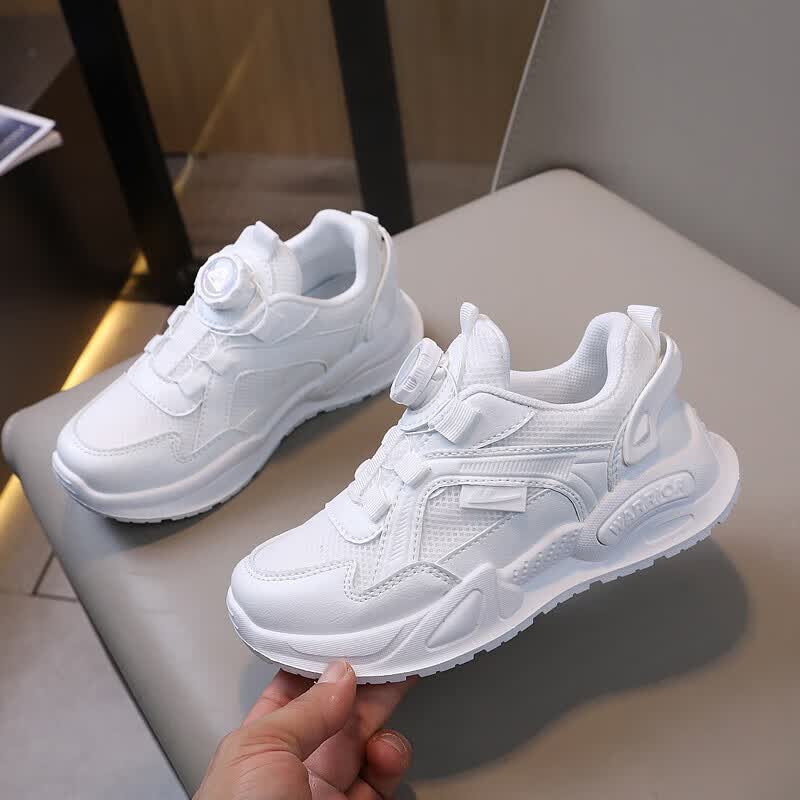 Warrior Kids  Rotary Buckle White Casual Sneakers 38