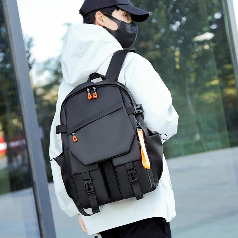 Versatile Large Capacity Nylon Backpack for Junior High School Students - Unisex Casual & Computer Compatible