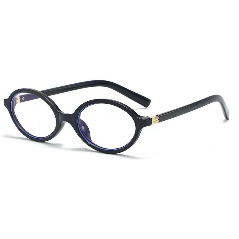 Retro Oval Small Frame Myopia Glasses Bookworm Women's Anti Blue Light Glasses Optical  Decorative Eyeglasses 0 TO -4.0