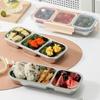 Thermal Insulation Bento Box 304 Stainless Steel Food Container Divided Lunch Box  For Meal Prep
