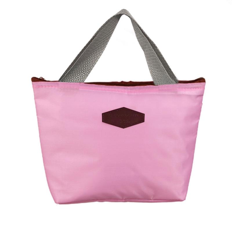 Waterproof Candy Color Insulated Lunch Bag - Picnic Ice Pack Bento Storage Handbag