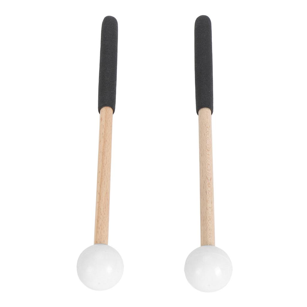 1 Pair Percussion Mallet Rubber and Maple Multifunctional Tongue Drum Mallet for Concert
