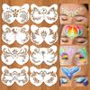 8Pcs Face Tattoo Face Painting Stencils Hollowed DIY Makeup Tools Face Paint Templates  Adults Kids