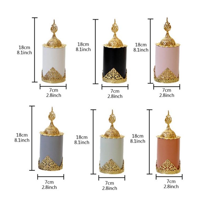 Y Metal-ceramic Incense Burner Saudi Arabia Golden Tower Luxury Home Decoration Middle East Arab Handheld Aromatherapy Burner