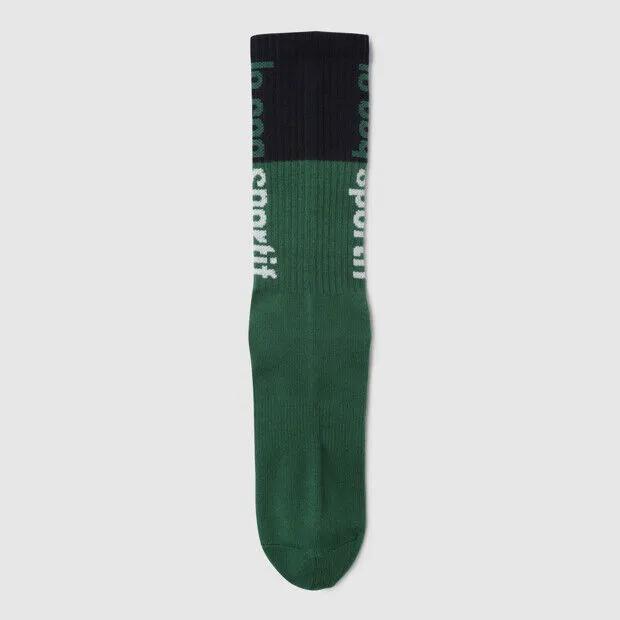 Big Lettering Colored High Socks - Green QR123ASC21