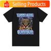 Vintage Tummy Ache Survivor Funny Cat Meme Tee Shirt Unisex Unisex Clothing Fashion Short Sleeve Tshirt Casual Pure Cotton T Shirts