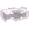 VidaXL Garden Lounge Set 8 Pcs with Grey Cushions Wicker, Outdoor Sofa Set, Corner Sofa Set 3327575