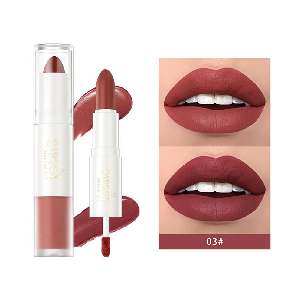 Double-ended Velvet Whitening Lipstick That Is Not Easy To Fade, Matte Non-stick Cup, Long-lasting Natural Three-dimensional Lip Glaze