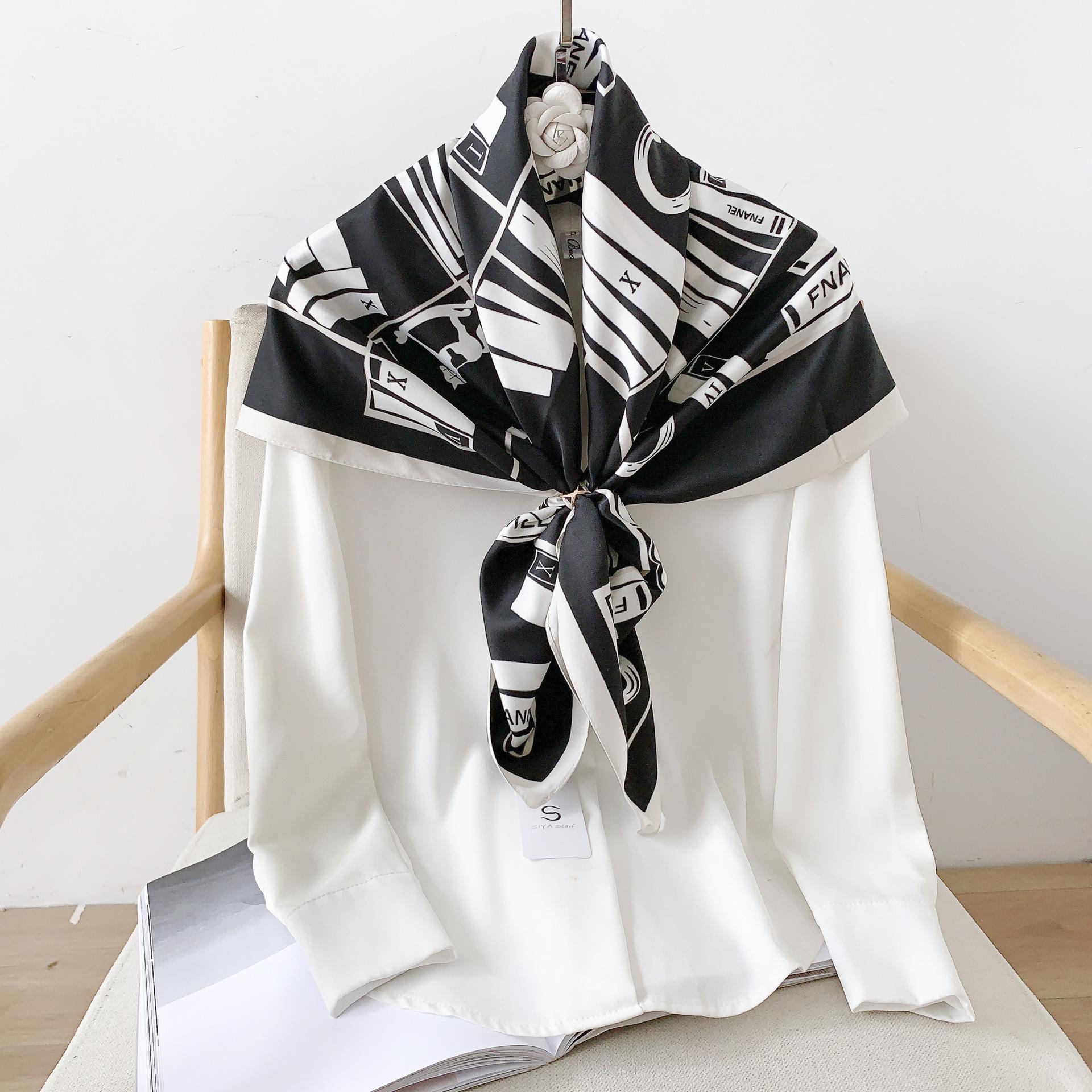 

90 см квадратный большой квадратный шарф Four Seasons, роскошная декоративная рубашка, профессиональный платок, повязка на голову, солнцезащитный платок 90*90cm