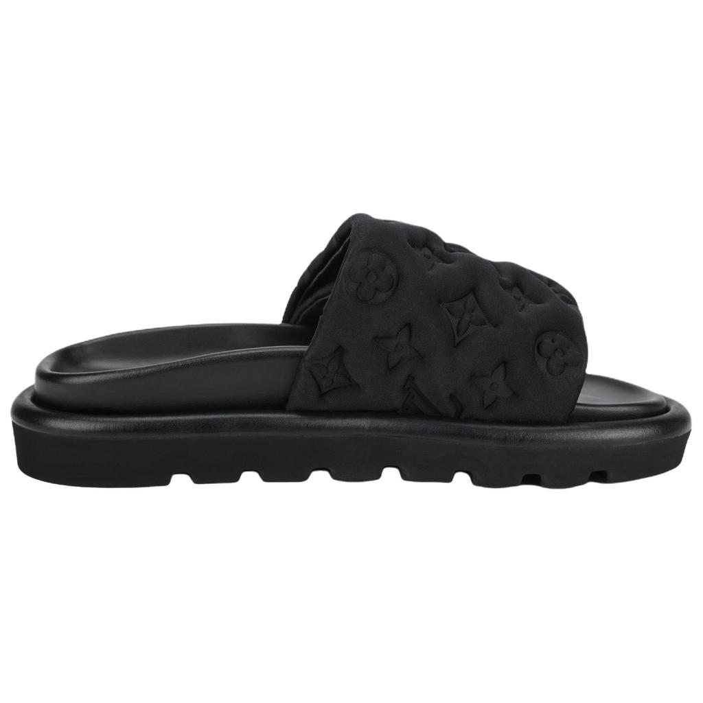 Louis Vuitton Slide Slippers Women's Black 1AB1NX