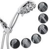 6 Function Shower Head With Electroplated Finish For Modern Bathroom ABS Handheld Shower Sprayer
