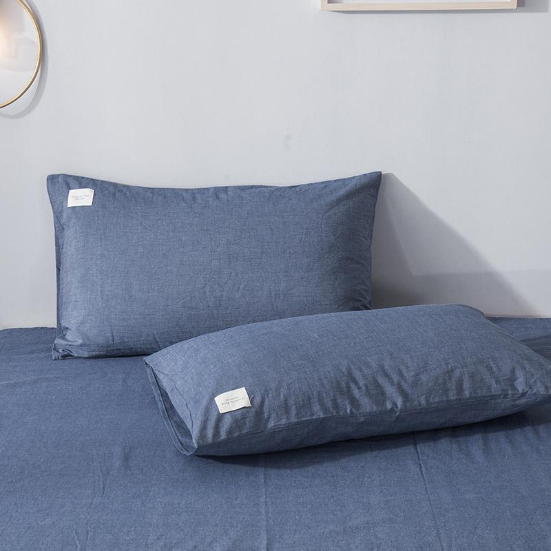 

Ins style модная хлопковая однотонная трикотажная моющаяся наволочка 2 шт сдержанная простая дышащая приятная для кожи 48x74cm 2PCS