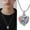 Colar Memorial Recipiente para Cinzas Medalhão Cremação Joia de Pescoço para Cinzas/Cabelo Colar Medalhão Elegante para Mulheres Homens
