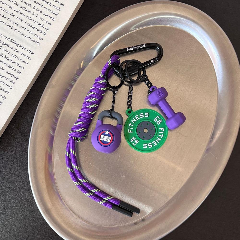 Kettlebells Barbell Plates Keychain Mini Fitness Series Pendant  Bodybuilder