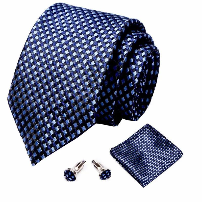Formal Shirt Business Tie Wedding Banquet Men s Polyester Red Black Hand-tied Long Tie One Size синий
