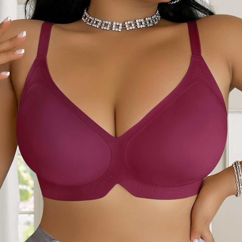 Women Plus Size Seamless Push Up Bra Anti-Sagging Full Coverage Brassiere