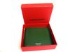 Authentic Salvatore Ferragamo Logo Green and Black Leather Bifold Wallet #a638 Open Box