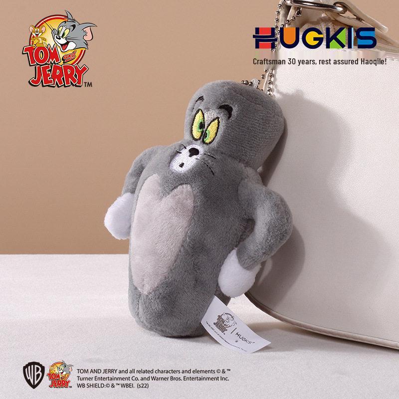 Tom & Jerry Plush Toys: Cat Pendant & Mouse Keychain Charms for Kids