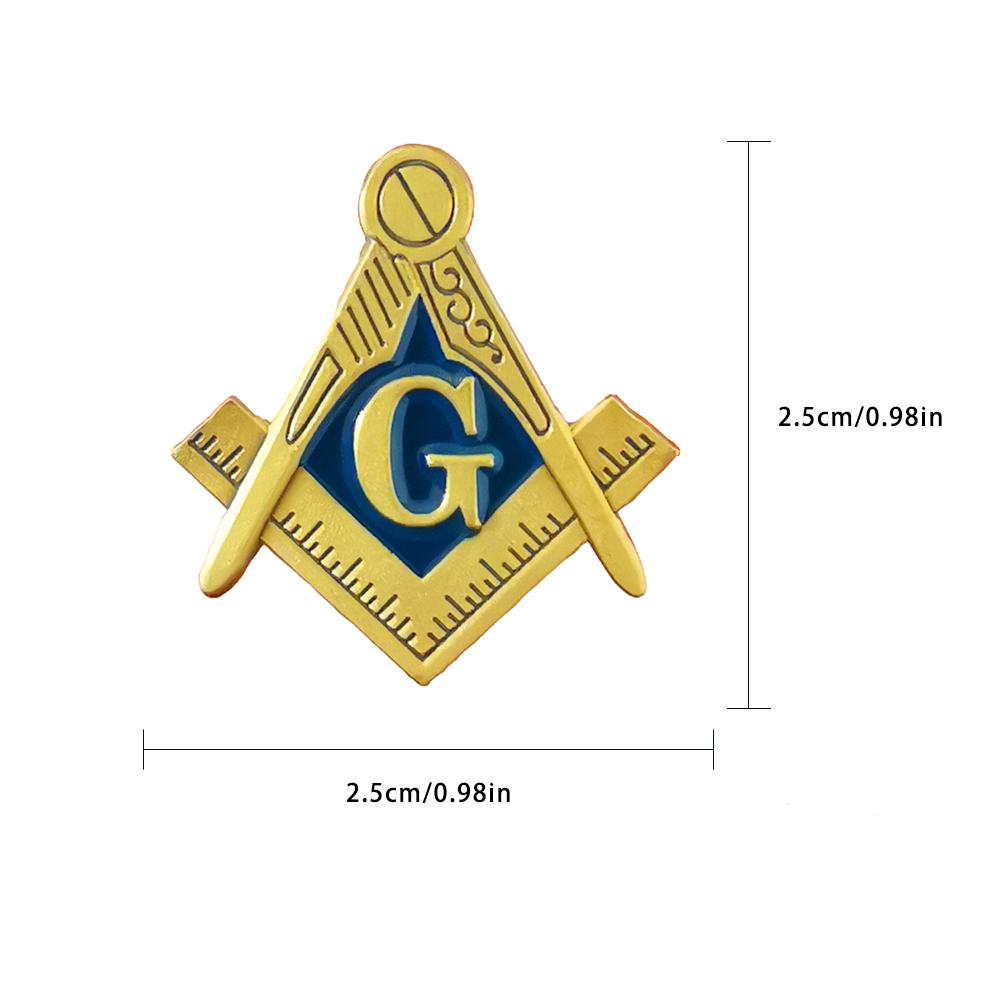 Masonic Lapel Pins Freemasonry Badge | Antique Freemason G Emblem | 2.5*2.5cm Men s Business & Fraternal Accessory 2.5*2.5cm