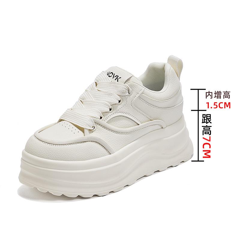 

2025 spring and summer new platform in-height small white shoes, women s shoes, sports and casual classic versatile board shoes 34