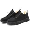 Moda Inverno Homens Botas Ao Ar Livre Plataforma Botas De Neve Sapatos De Pelúcia Homens Botas De Cano Baixo Quente Moda PU Couro Algodão Sapatos De Inverno Antiderrapantes