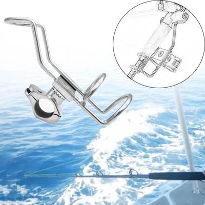 Fishing Rod Holders Pole Rack Stainless Steel Clamp On Holder Professional Universal