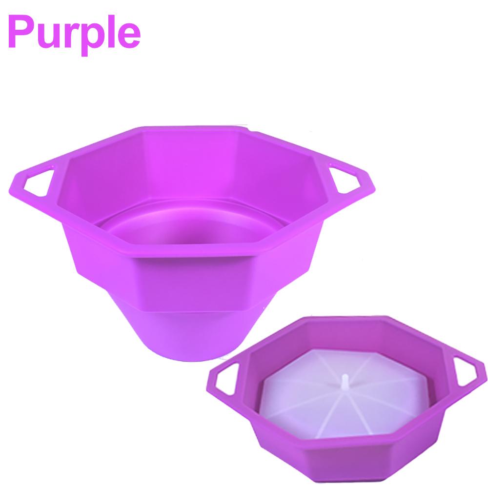 

1шт силиконовая миска для попкорна в микроволновой печи, самодельная попкорница с крышкой, миска для попкорна, самодельные цветные кухонные принадлежности для выпечки большой емкости фиолетовый
