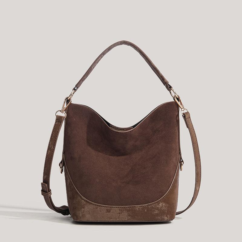 High-end Fashionable Single-shoulder Crossbody Bag, Niche Large-capacity Bucket Bag
