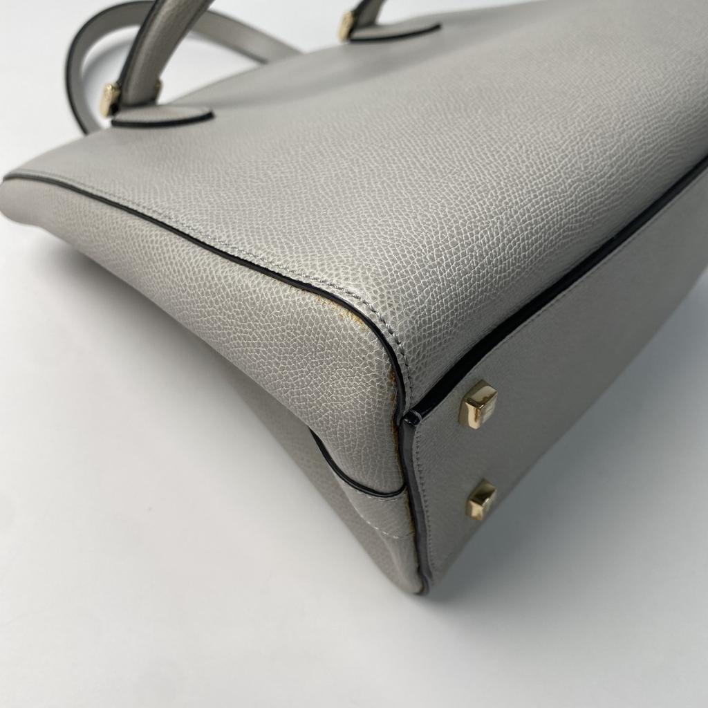 Used ValextraShoulder Bag Ash Gray/gold Leather Women