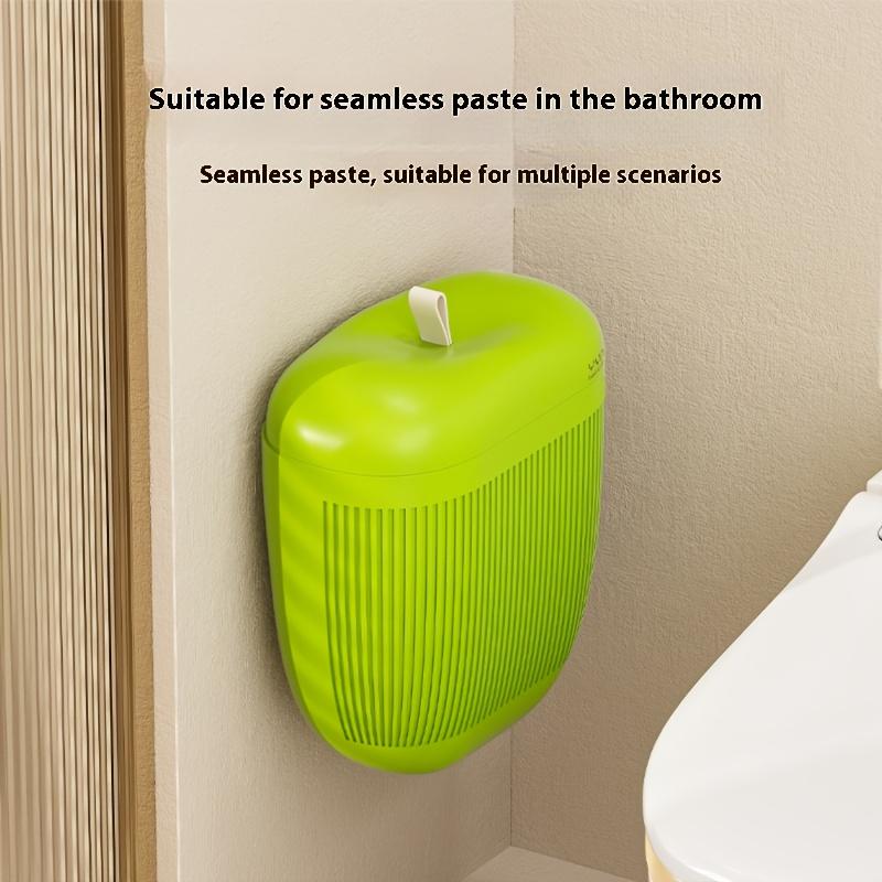 1pc Wall Mounted Trash Can with Pull Out Lid , No Drill Installation, Large Capacity Durable Plastic Bin for Kitchen , Bathroom