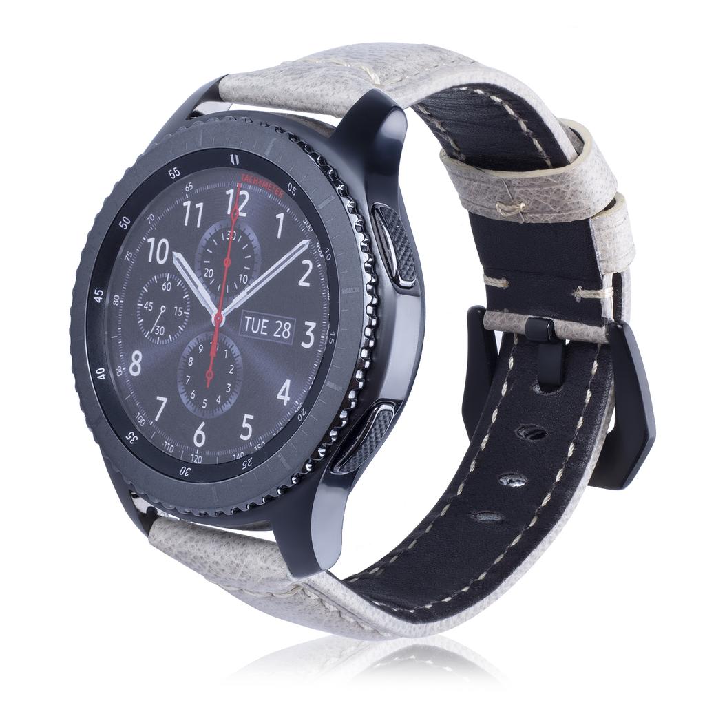 22mm Universal Cowhide Leather Watch Strap for Samsung Gear S3 Classic/Frontier etc