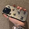 Cute Cartoon Black Cat Tulip Floral Clear Phone Case, Kawaii Aesthetic Soft Shockproof Protective Cover for iPhone