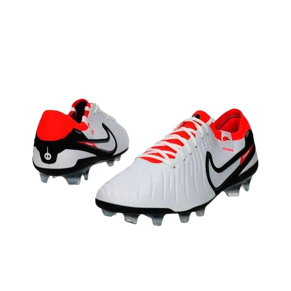 Nike Tiempo Legend 10 Elite Versatile Comfortable Soccer Shoes Men Soccer Shoes White Black Red FN7276-100