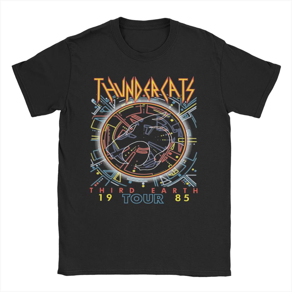 Logo Cartoon  80s Anime Lion Cool Men T Shirts Thundercats Funny Tees Short Sleeve Crew Neck TShirts Cotton 4XL 5XL Clothes