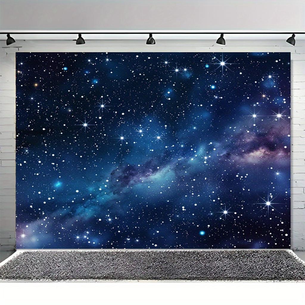 Banner mit Sternenhimmel-Design, speziell für das Galaxie-Thema kreiert - geeignet für Polyester-Dekorationen für Weltraum-Mottopartys