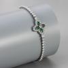 Luxury Full Zircon Rhombus Flower Bracelet Adjustable Fashion Commuter Elegant Niche Jewelry For Women Daily Wear